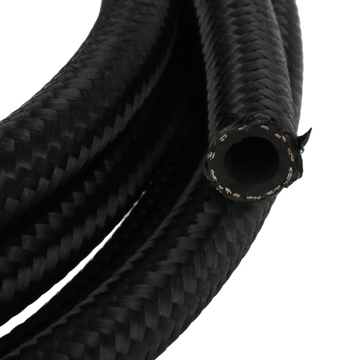AN6 6AN Nylon Stainless Steel Braided Fuel Oil Gas Line Hose 20 Feet Black