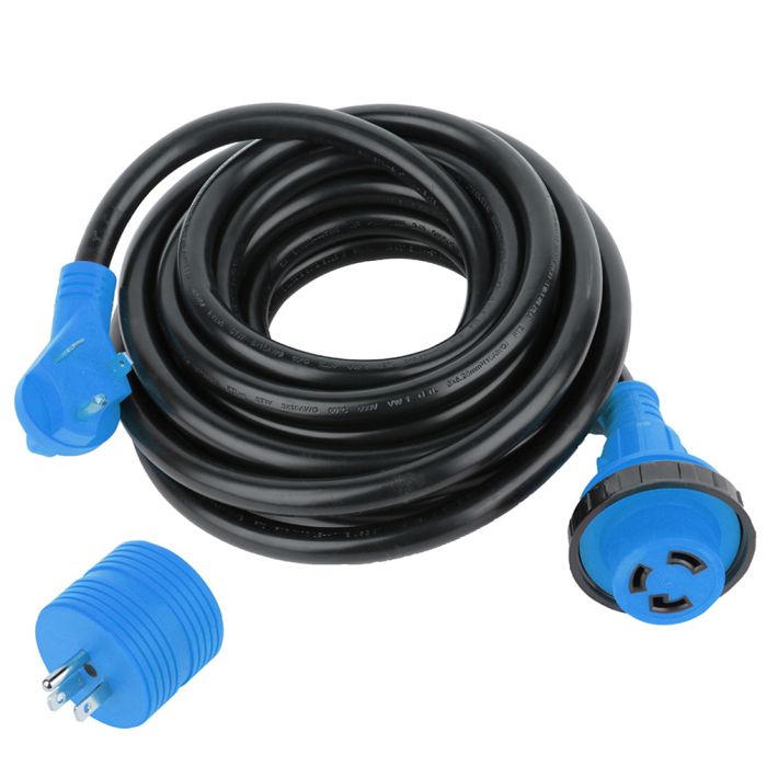 RV Extensiom Power Cord 25 ft 30 Amp Detachable Cable Twist Lock Connector