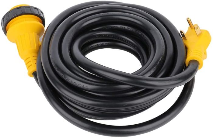 RV Extension Cord Power Supply Cable 25Foot 30AMP for Trailer Motorhome Camper