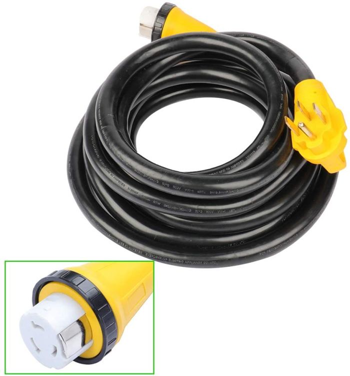 RV Extension Cord Power Supply Cable 25Foot 50AMP for Trailer Motorhome Camper 