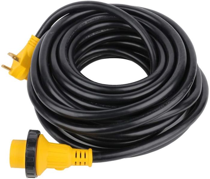 RV Extension Cord Power Supply Cable 30AMP 50Foot for Trailer Motorhome Camper 