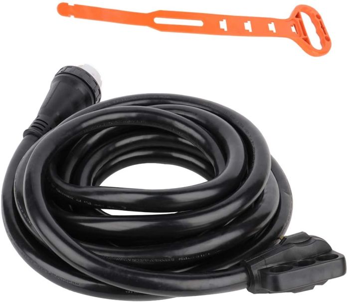 RV Extension Cord Power Supply Cable 50AMP 25Foot for Trailer Motorhome Camper 