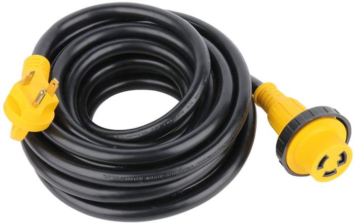 RV Extension Cord Power Supply Cable 30AMP 25Foot for Trailer Motorhome Camper 