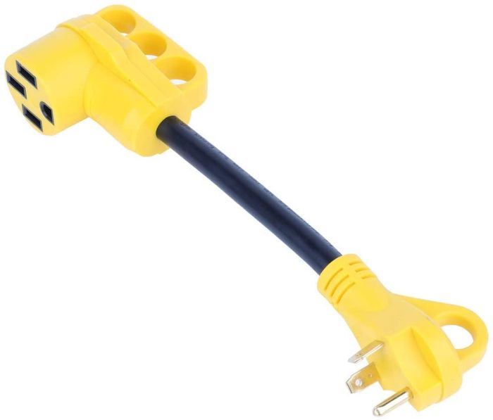 50 Amp Female to 30 Amp Male Dogbone Adapter RV Electrical Converter Cord Cable 