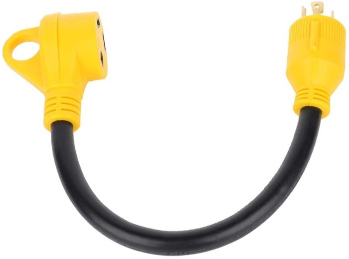 RV Electrical Adapter Generator Adapter Cord 4-Prong Twist Lock 30A L14-30 Male to RV 30A TT-30 Female