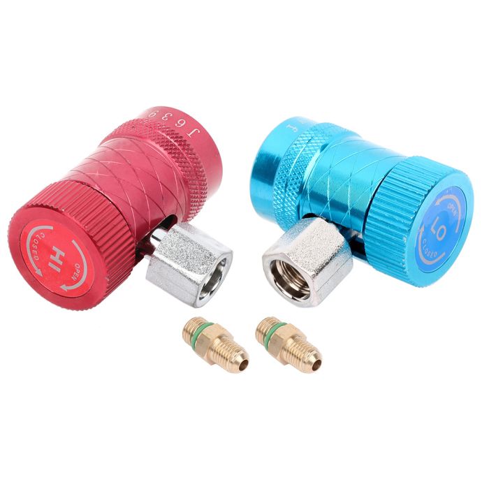 2Pcs Refrigerant Connector Air Conditioner Replacement Adapter For R1234yf