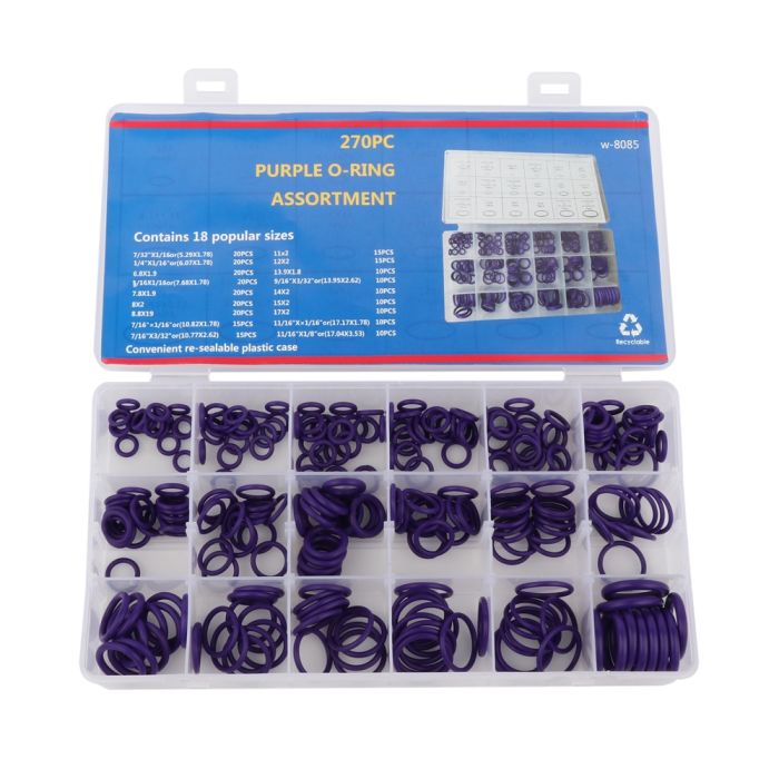 270PCS Seal O-Ring Set Car Air Conditioning Rubber Washer Assortment Kit New