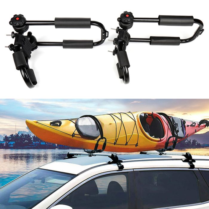 Kayak Carrier Rack Set Canoe Boat Surf Roof Top Mount Bar Rack For SUV Crossbar