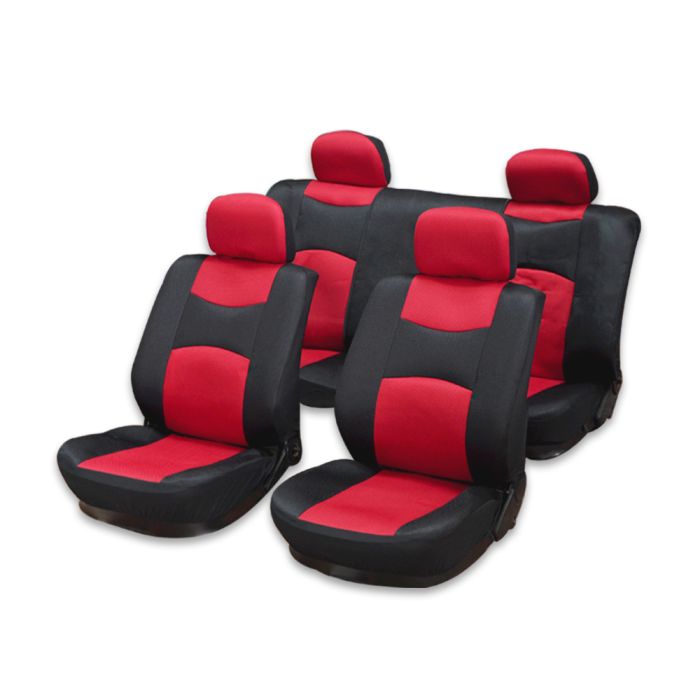 Car Seat Cover Red/Black-8PCS