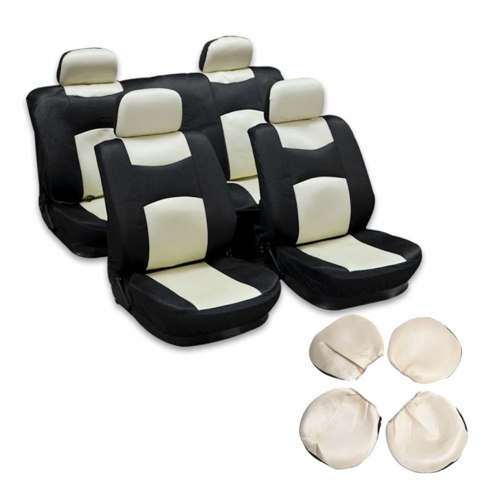 Seat Cover Beige/Black-8PCS