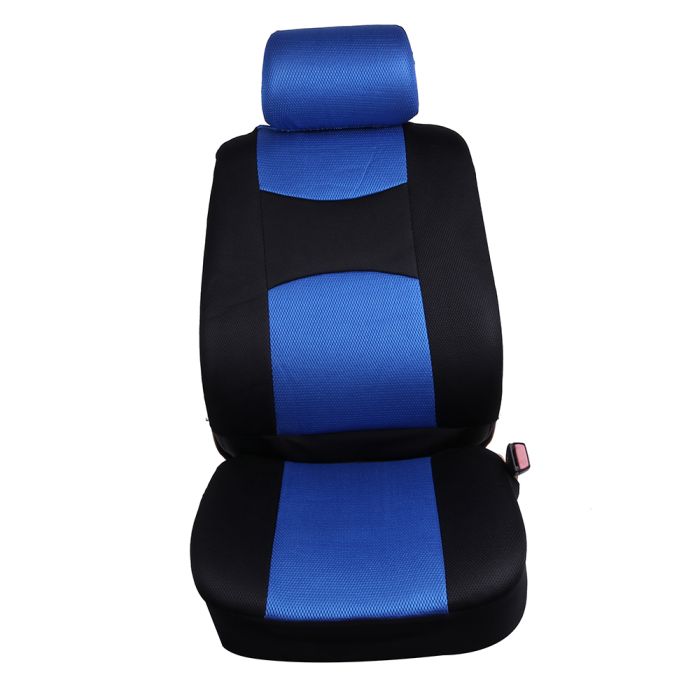 Car Seat Cover Blue/Black-8PCS 