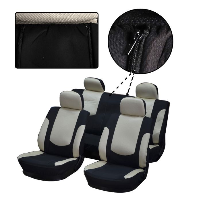 Seat Cover Black/Beige-10PCS