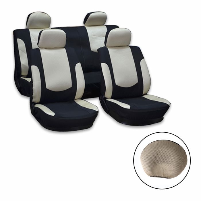 Seat Cover Black/Beige-10PCS