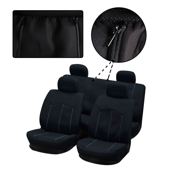 Car Seat Cover Black-10PCS 