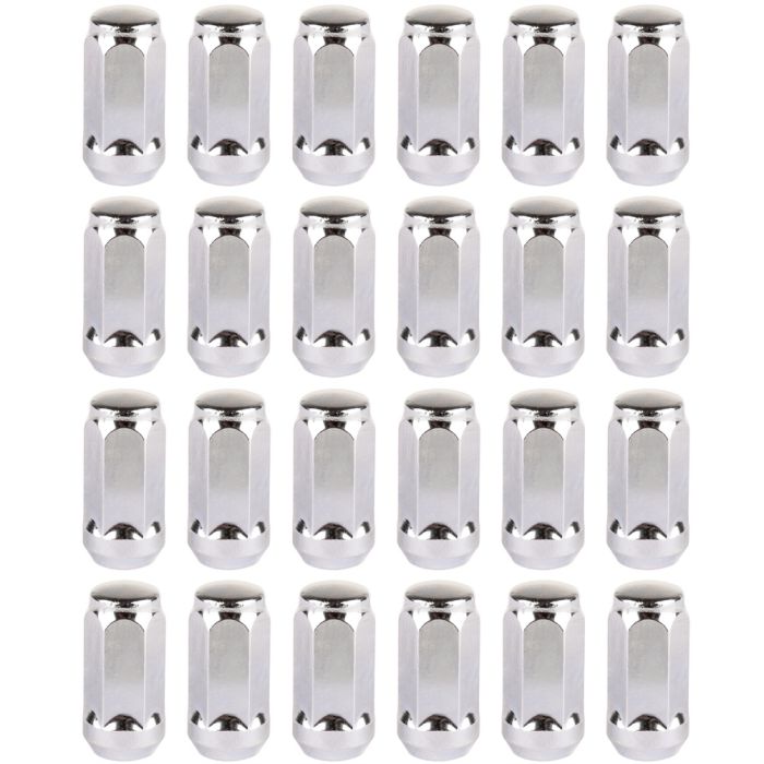 24 Chrome M14x1.5 Conical Seat 60 Degree Lug Nuts For Saturn Outlook 2007-2009