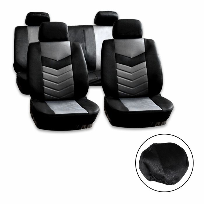 Car Seat Cushion Black/Gray-10PCS