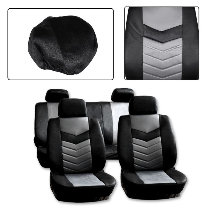 Car Seat Cushion Black/Gray-10PCS