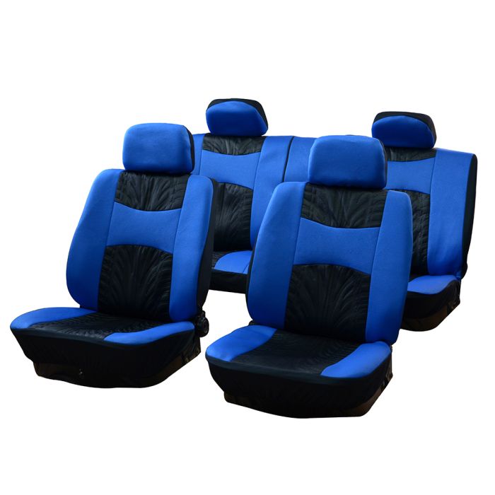 Seat Cover Black/Blue-10PCS