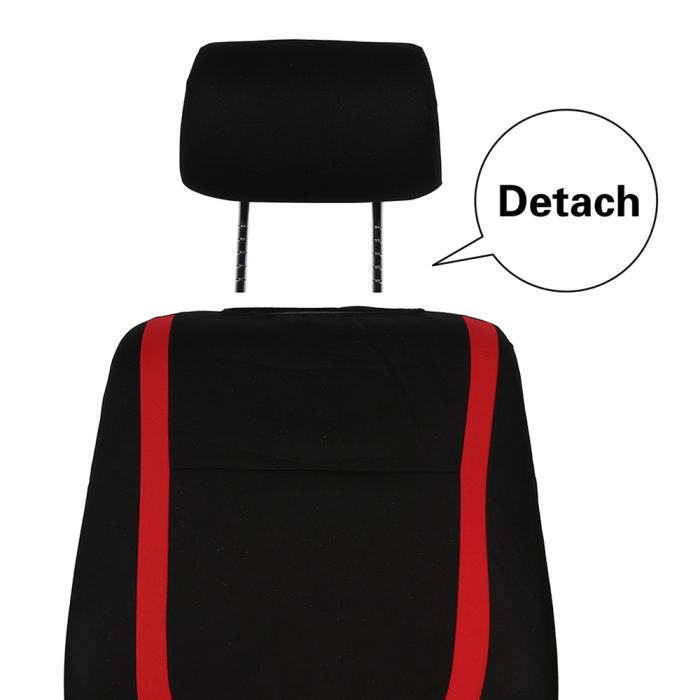 Car Seat Cover Red/Black-9PCS 