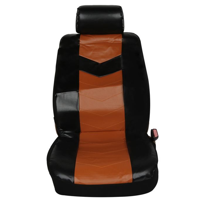 Car Seat Cover Brown/Black-9PCS 