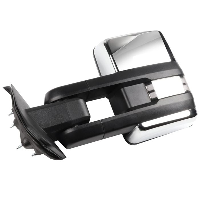 Tow Mirrors For 2014-2018 Chevy Silverado 1500 GMC Sierra 1500 Power Heated Signal Light Manual Fold 2Pcs