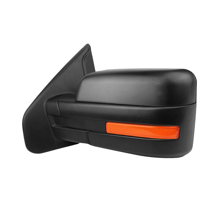 2004-2014 Ford F150 Towing Mirror With Puddle Lamp Power Control Heated Manual Folding Reflector Driver Side