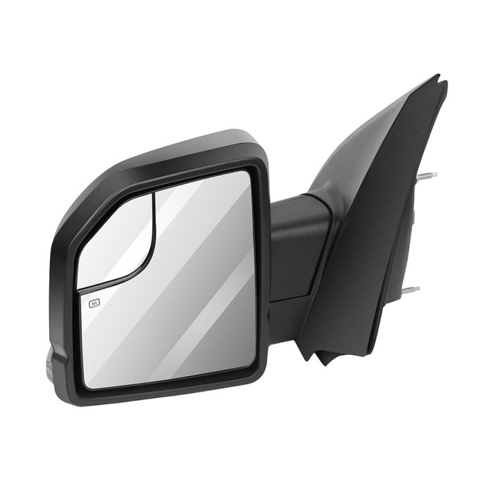 2015-2020 Ford F150 Towing Mirrors Power Adjusted Heated Turn Signal Light With Black Housing Manual Fold