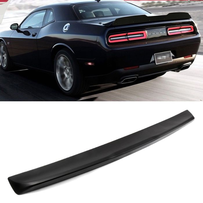 For 15-20 Dodge Challenger Primed Black Rear ABS Trunk Lip Spoiler Wing