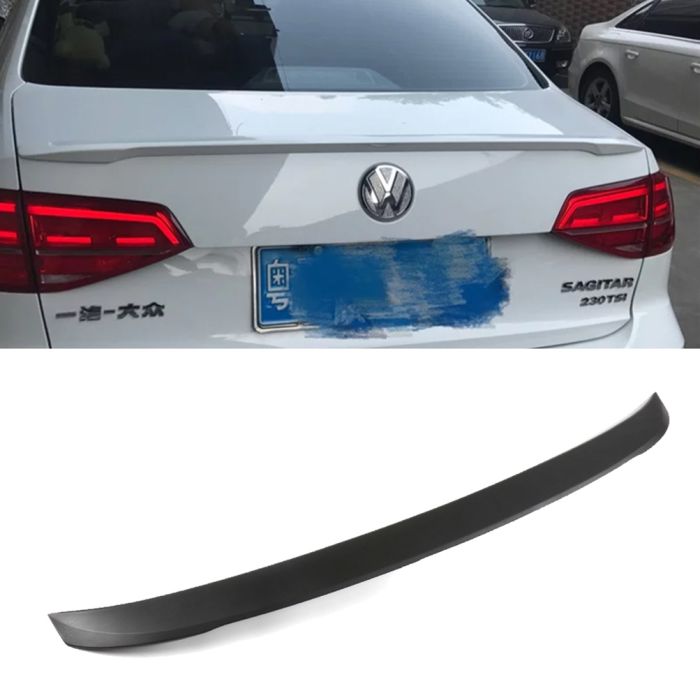 Lightweight TRUNK Lip SPOILER Wing L041 ABS BLACK For 2012-2017 JETTA MK6 Sedan