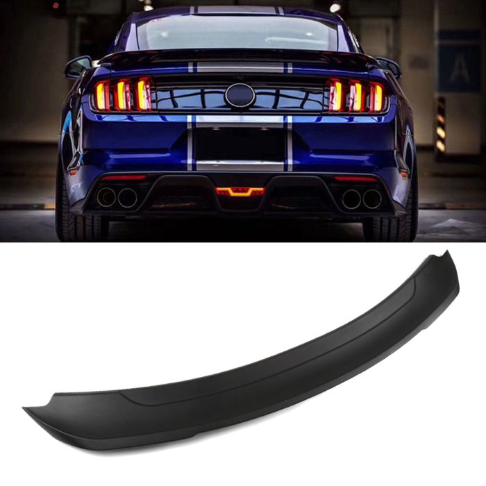 For 2015-2020 Ford Mustang GT Track Pack Style ABS Paintable Trunk Spoiler Wing