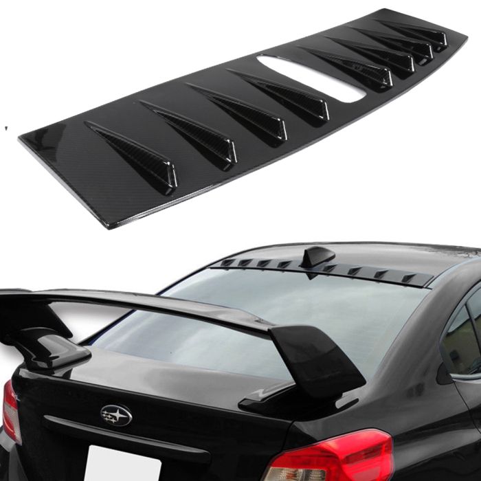 Fit For 2015-2020 Subaru WRX Carbon Style Trunk Rear Roof Vortex Spoiler Wing