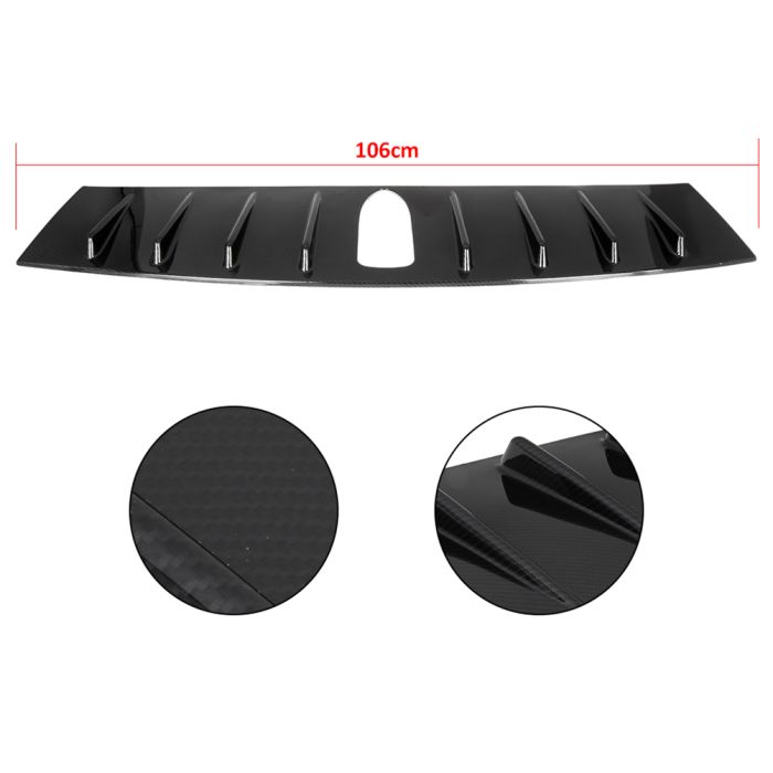 Fit For 2015-2020 Subaru WRX Carbon Style Trunk Rear Roof Vortex Spoiler Wing