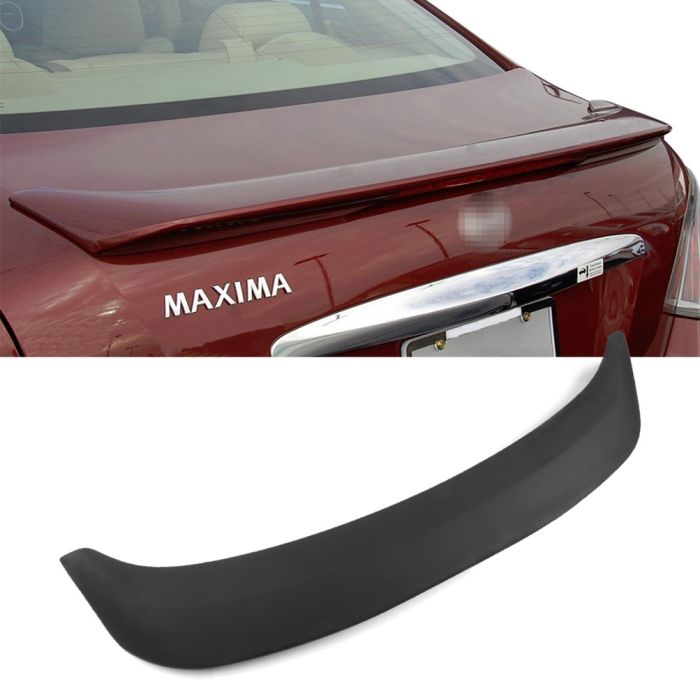 Fits For 2009-2015 NISSAN MAXIMA Spoiler Wing Maintain Traction Unpainted Black