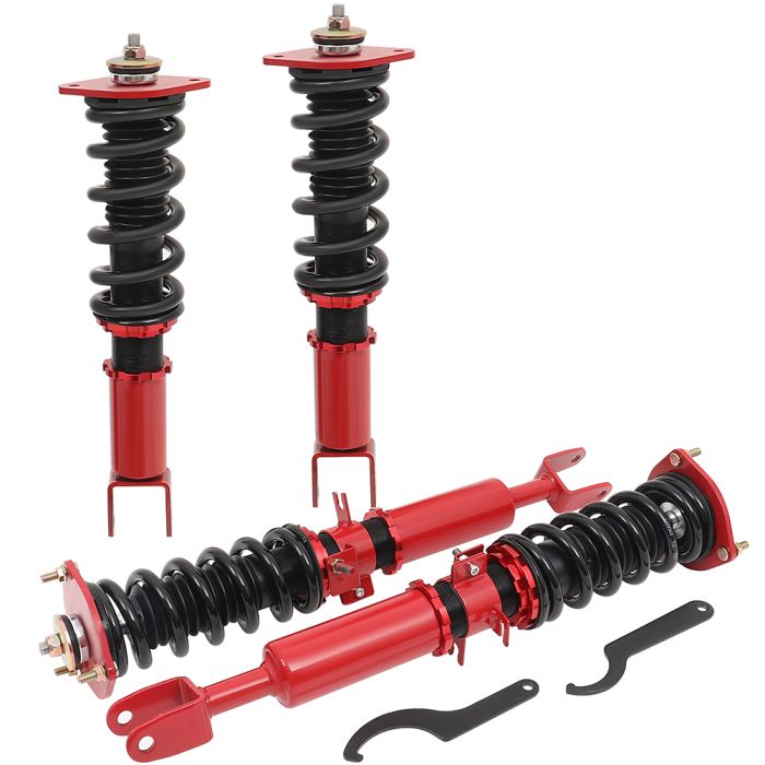 Red Coilovers Struts Suspension Kits For 03-06 INFINITI G35, 03-09 Nissan 350Z-1 Set