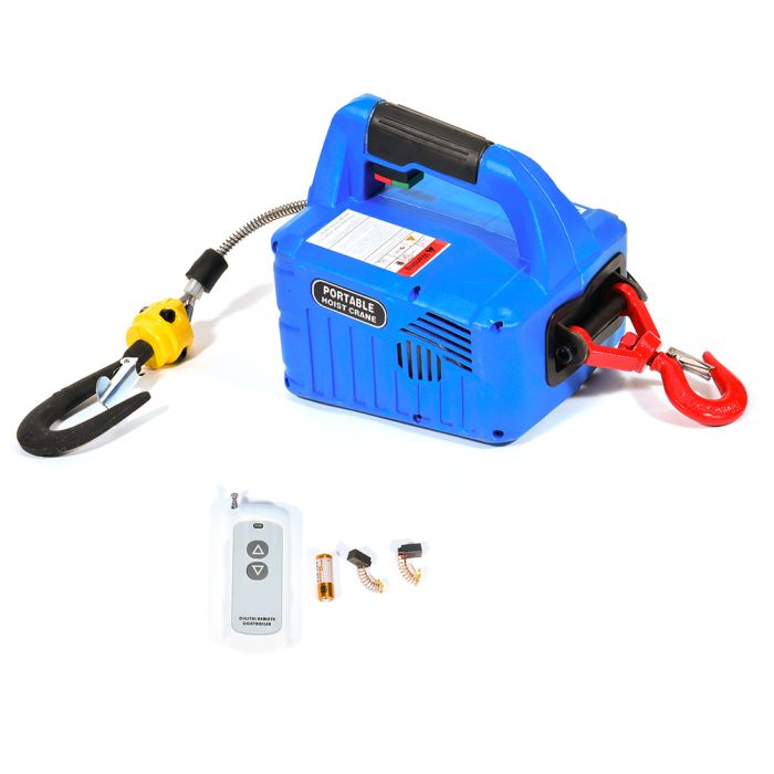 With Wireless Remote 110V 500 KG X 7.6 M Portable Household Electric hoist Winch