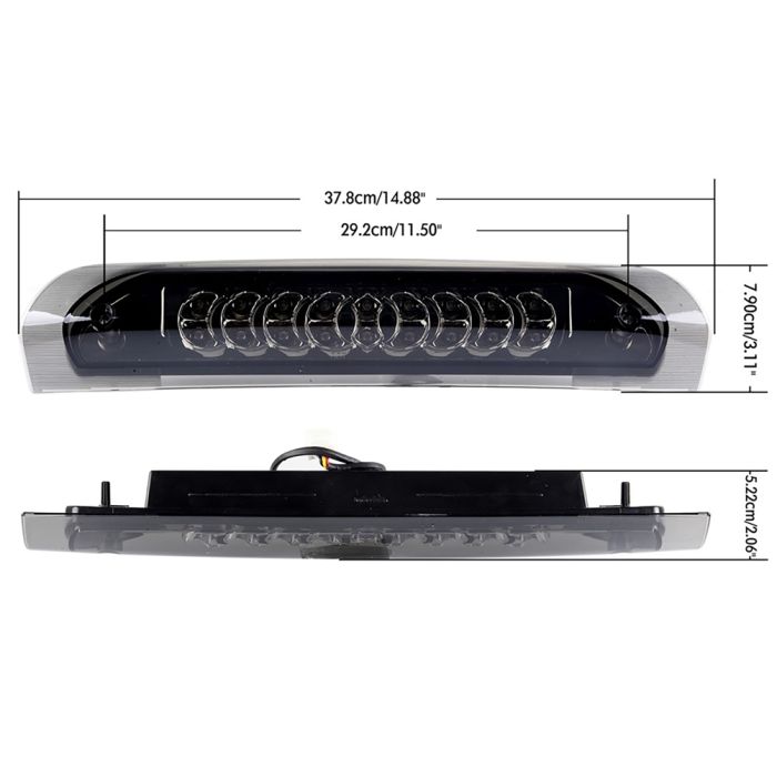 2009-2018 Dodge RAM 1500-3500 LED Smoked 3rd Third Brake Tail Cargo Li 2009-2018 Dodge RAM 1500-3500 LED Smoked 3rd Third Brake Tail Cargo Li