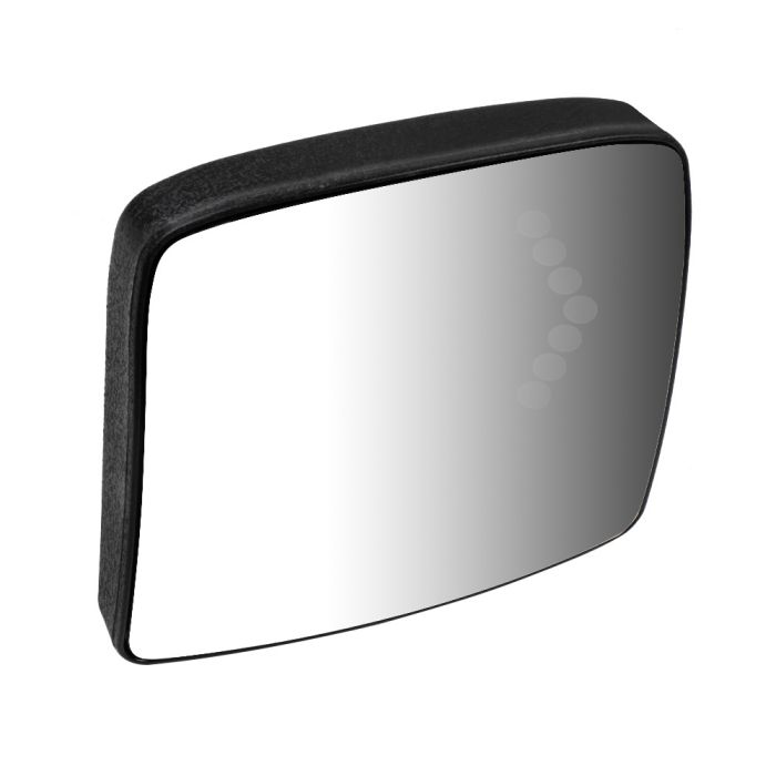 Truck Hood Mirror Glass Fits for 2015-2018 Volvo VNL with Heated LED Turn Signal Left Side Truck Smaller Mirror Right Side A Piece
