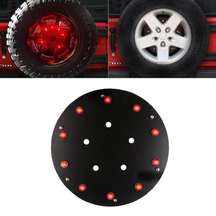 For 2007-18 Jeep Wrangler JK 1x Spare Wheel Tire LED Third Brake Red Tail Light