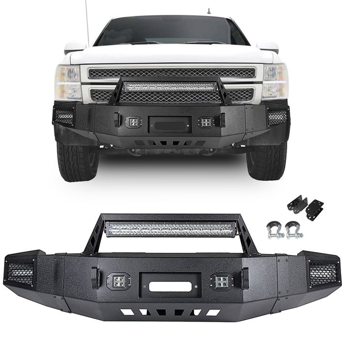 2007-2013 Chevrolet Silverado 1500 Powder Coated Front Bumper Assembly