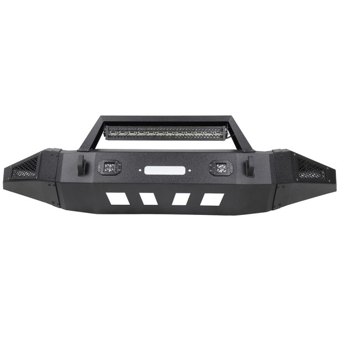 2007-2013 Toyota Tundra Heavy Solid Front w/ LED Light Bar D-rings