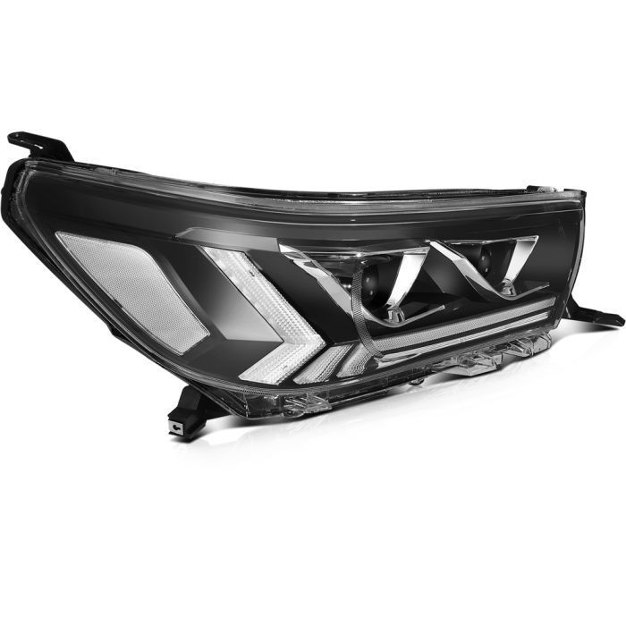 Fits 2015-2020 Toyota Hilux Front LED Headlight Assembly w/Reflective Bowl Lamps 