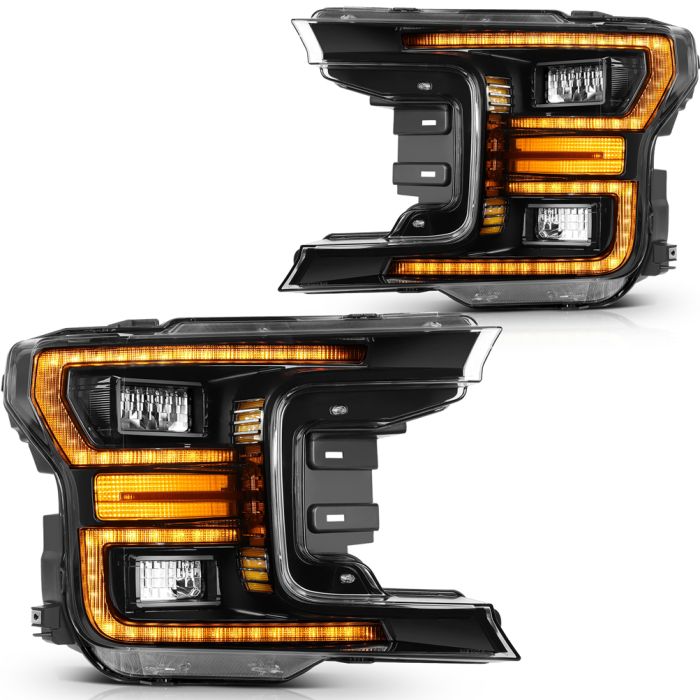 For 2017-2020 Ford F150 Front LED Headlight Assembly w/Reflective Bowl Head Lamp 