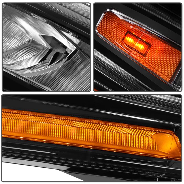 Fits 2007-2013 Chevy Silverado Front LED Headlight Assembly w/Reflective Bowl 
