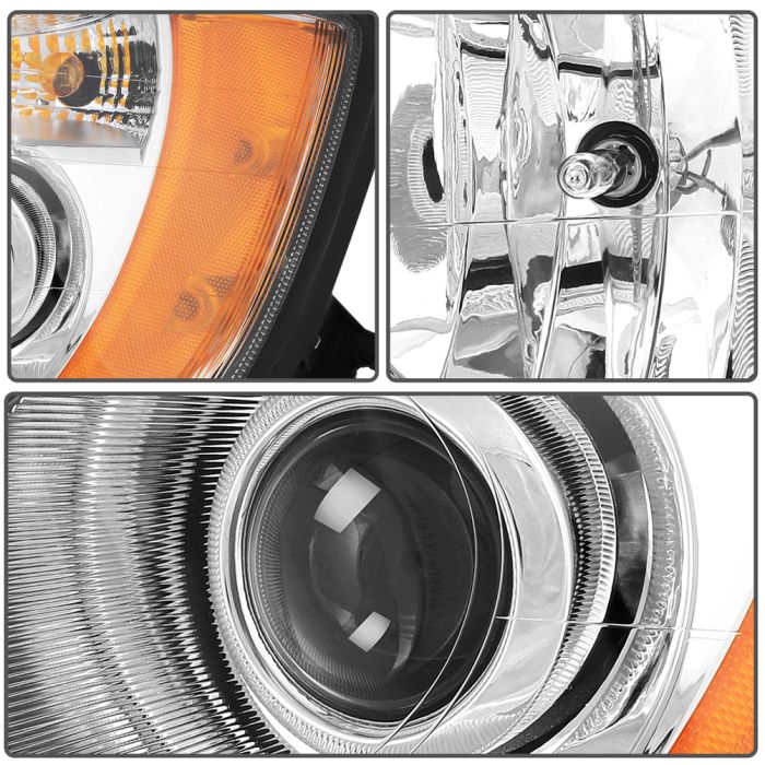 Fits 2008-2017 Kenworth T660 Front Halogen Headlight Assembly Pair Replacement 