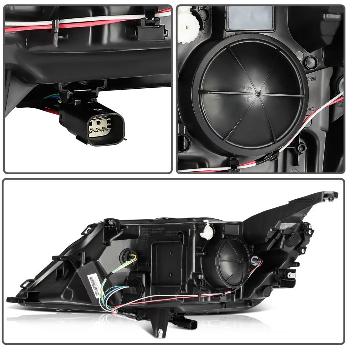 Pair Headlights For 2014-2020 Chevy Impala - Black Housing Clear Lens - Direct Replacement Top-liftsupport