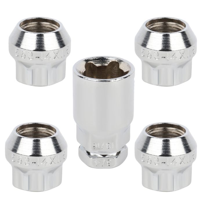 14x1.5 Wheel Lug Nuts for Ford-4pcs+1key Open End