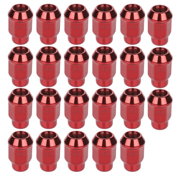 23 Set of Red 1/2-20 Wheel Lug Nuts Fits 2002 2003 2004-2013 Fits Jeep Liberty