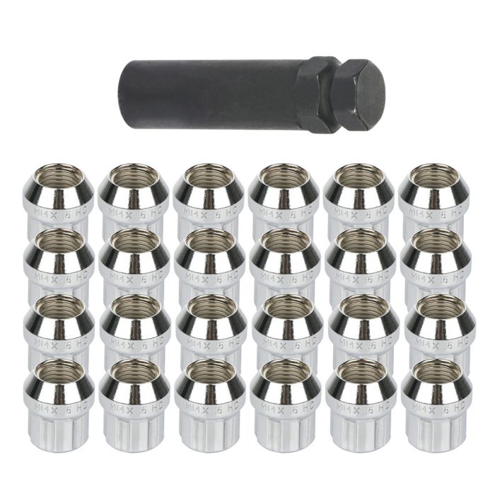 14x1.5 Wheel Lug Nuts for Buick-24pcs+1key Open End