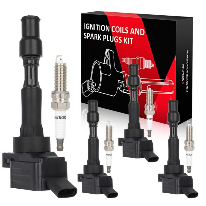 4 Ignition Coils & Iridium Spark Plug Kit For Hyundai Kia 2.0L 2.4L – Elantra, Sonata, Forte, Optima, Soul