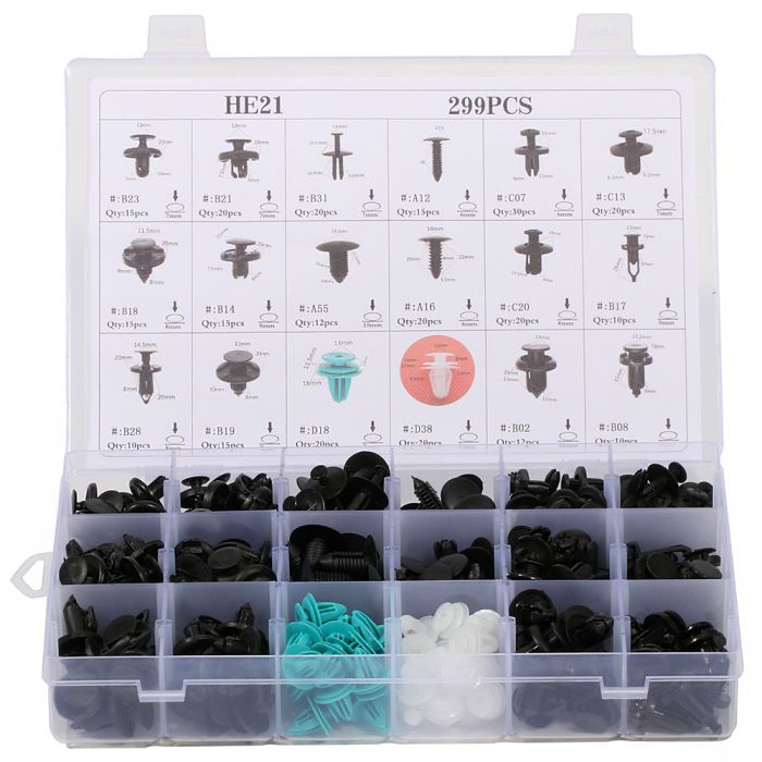 Car Push Pin Rivet Trim Clip Panel Retainer Kit For Chrysler -299 Pcs